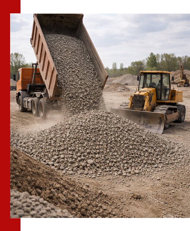 Доставка гравийного щебня фракции 40-70 в Казани