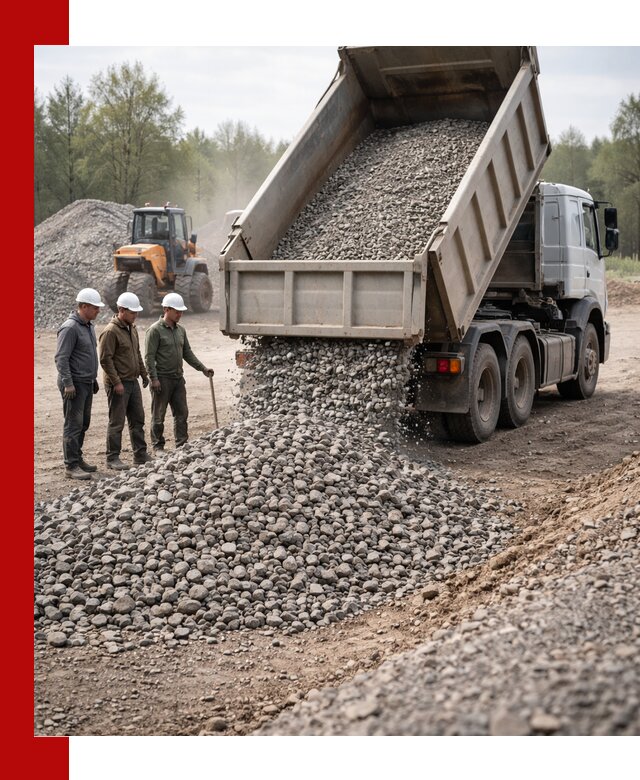 Доставка гравийного щебня фракции 70-120 в Казани