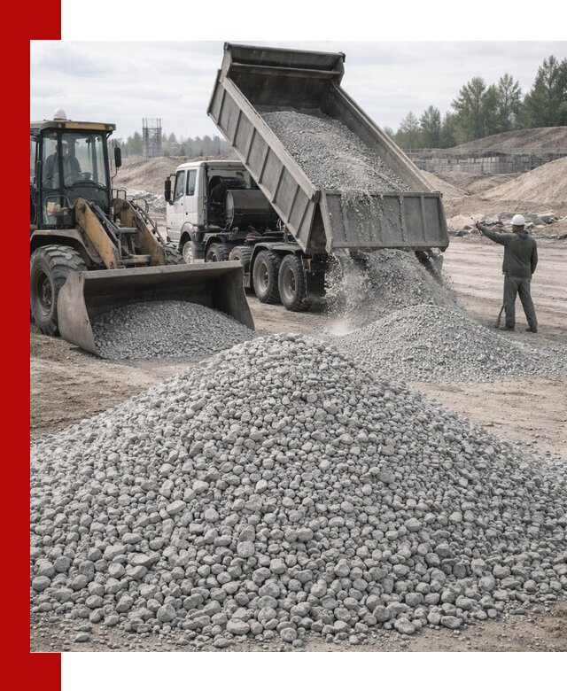 Доставка известнякового щебня фр. 5–20 в Казани