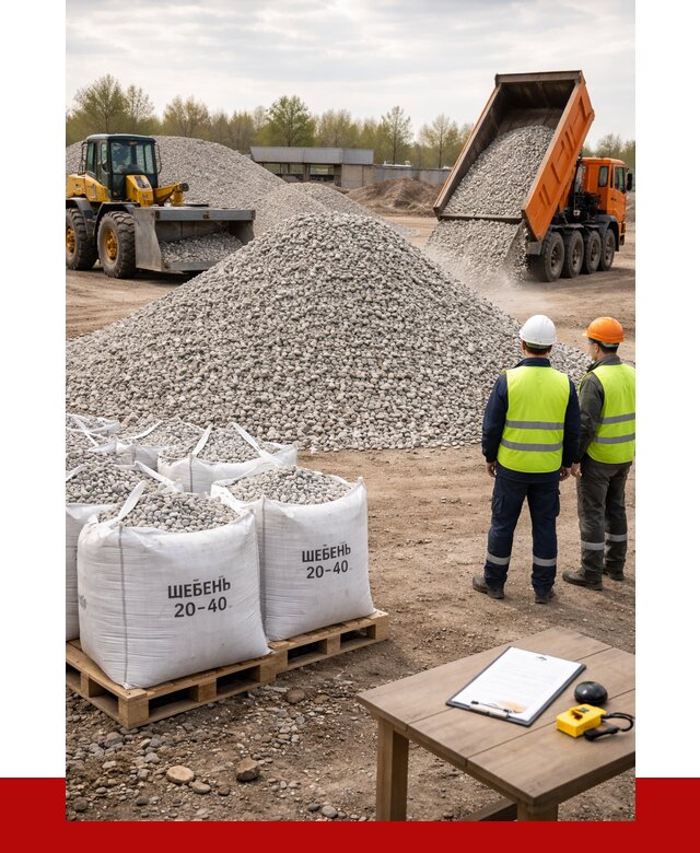 Известняковый щебень 20-40 в Казани от 2230 р. ПРОНЕРУДКзн