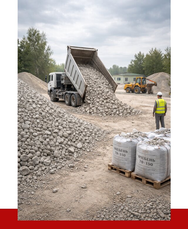 Известняковый щебень фракция 70-150 в Казани от 1327 р. | ПРОНЕРУДКзн