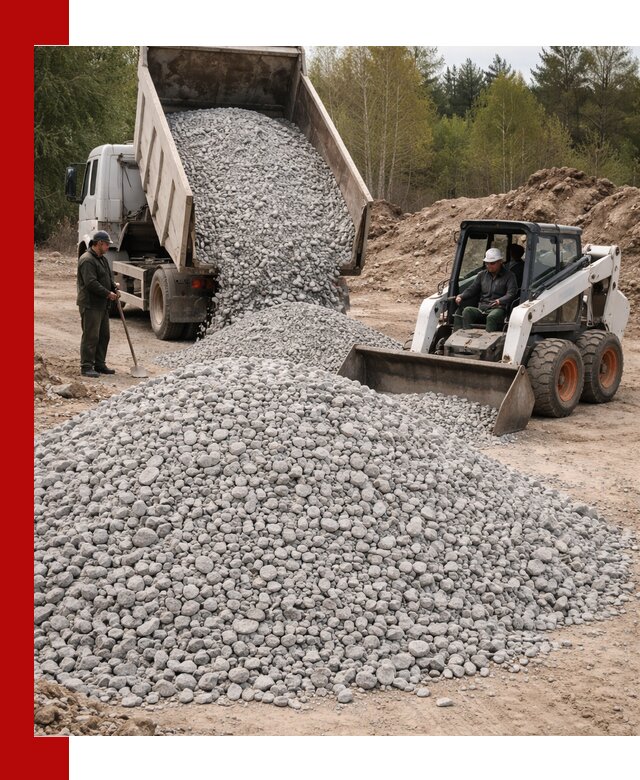 Доставка доломитового щебня в Казани напрямую от карьера