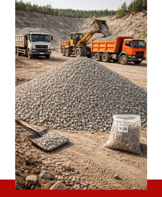 Доломитовый щебень фр. 5-20 в Казани от 4459 р. | ПРОНЕРУДКзн