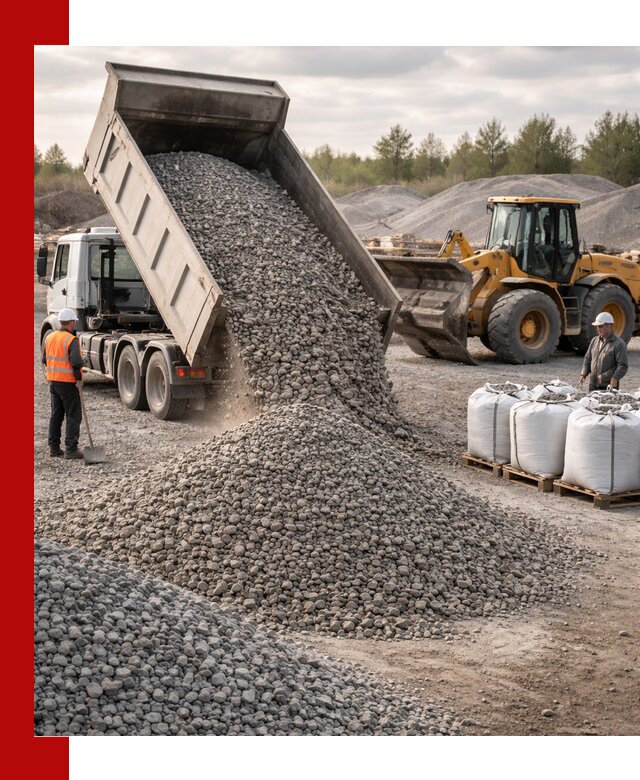 Бетонный щебень фракция 5–20 с доставкой в Казани