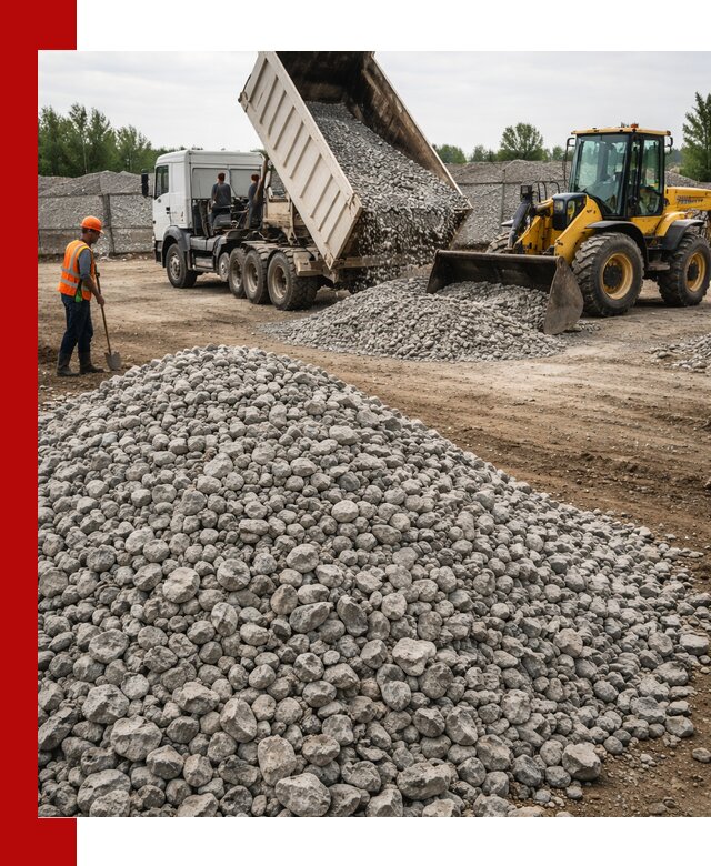 Доставка бетонного щебня фракции 40-70 в Казани