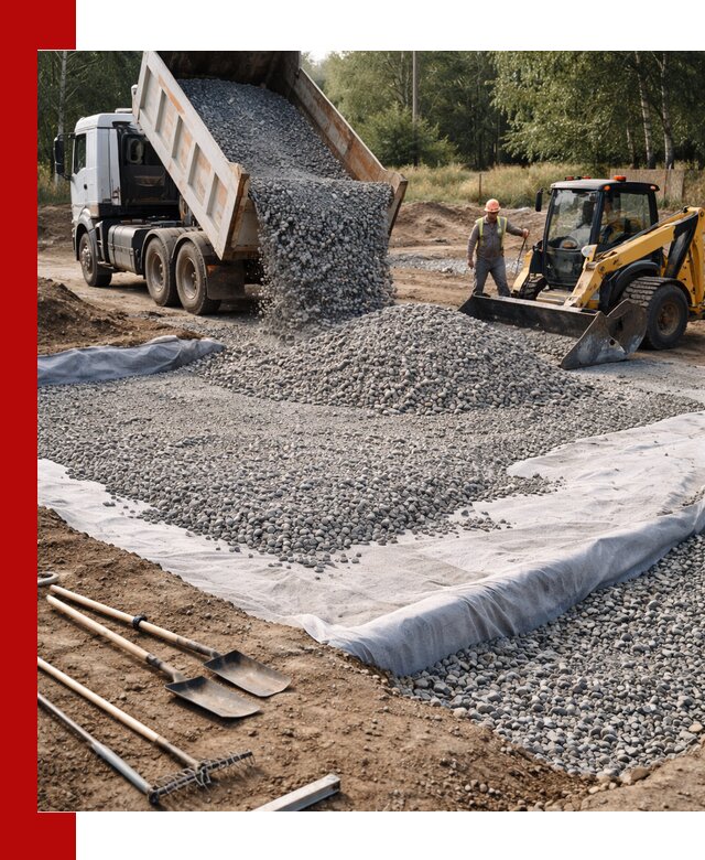 Щебень для фундамента с доставкой в Казани