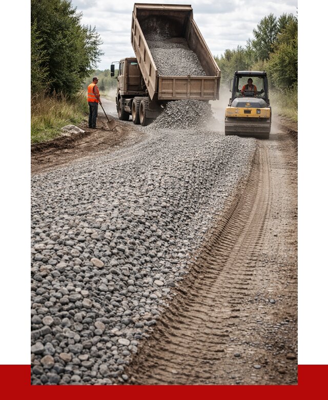 Щебень для отсыпки дороги в Казани от 2867 р. ПРОНЕРУДКзн
