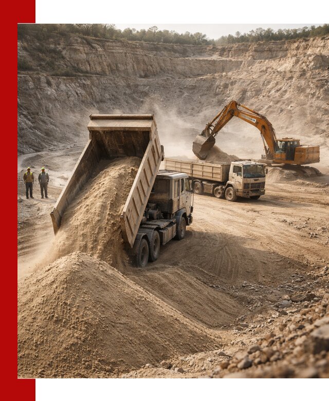 Карьерный песок навалом с доставкой в Казани