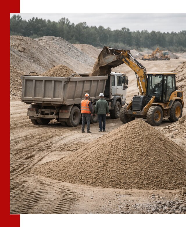 Карьерный среднезернистый песок с доставкой в Казани