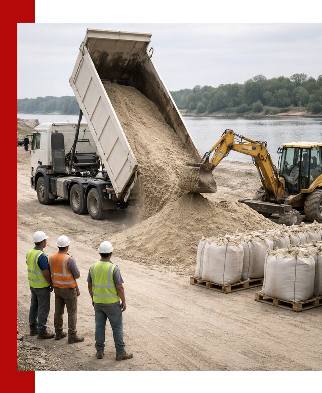 Доставка речного песка в Казани самосвалами и погрузкой
