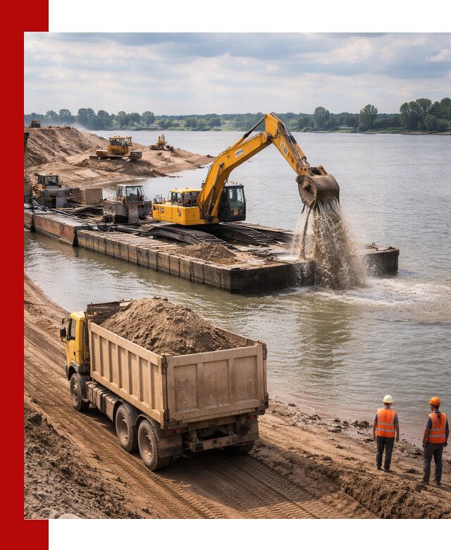 Намывной песок с доставкой в Казани оптом и в розницу