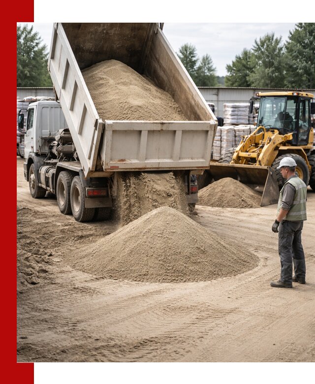 Поставка и доставка песка для бетона в Казани