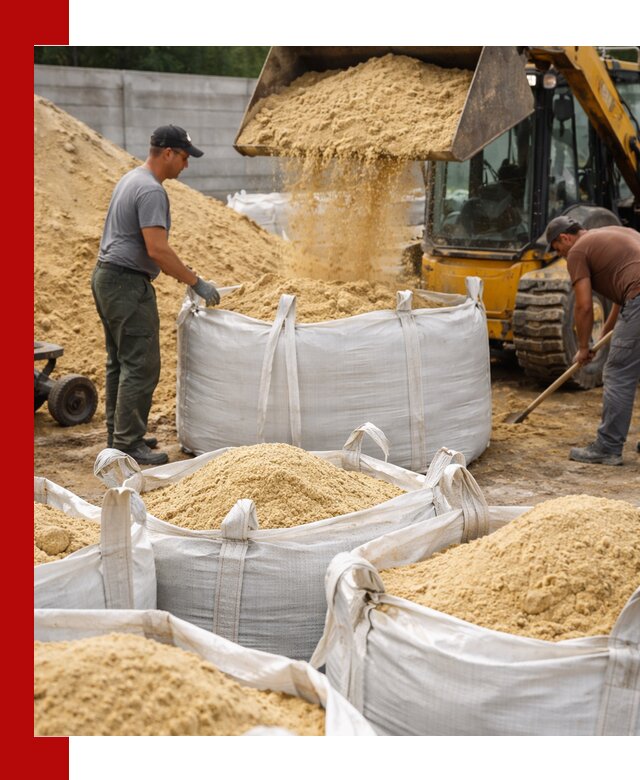 Поставка качественного песка для кладки в Казани