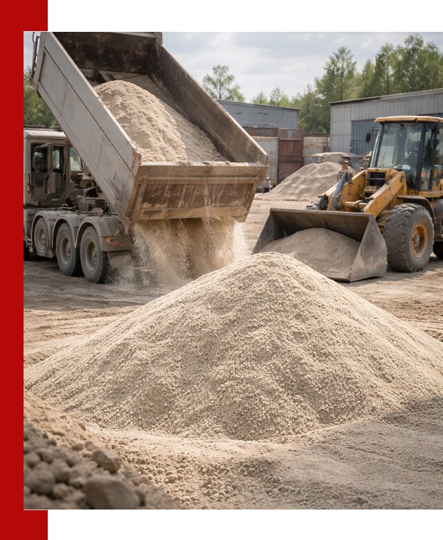 Кварцевый песок с доставкой в Казани для строительных работ