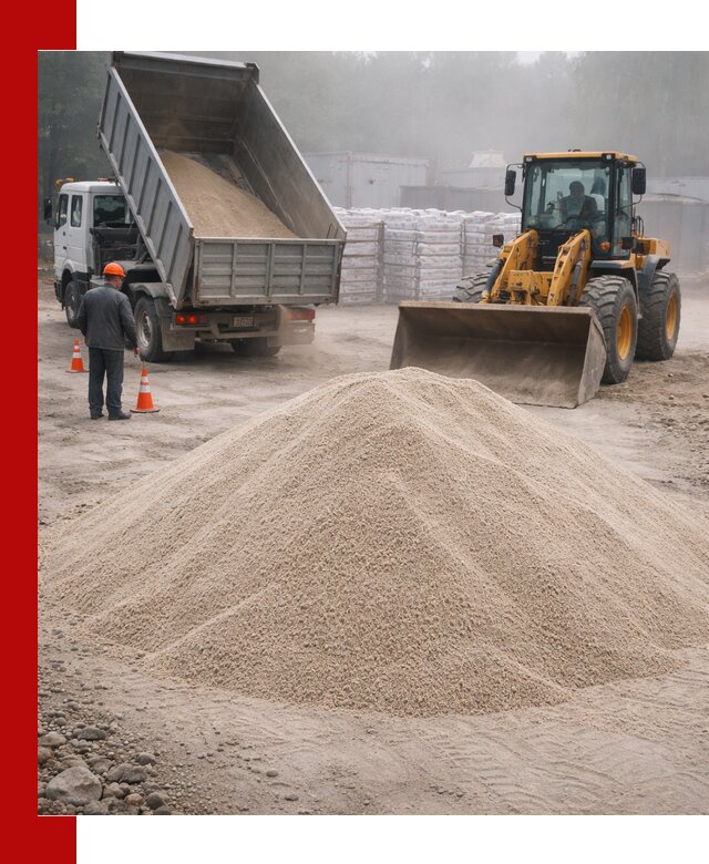 Кварцевый песок фракция 0–8 для стройработ в Казани