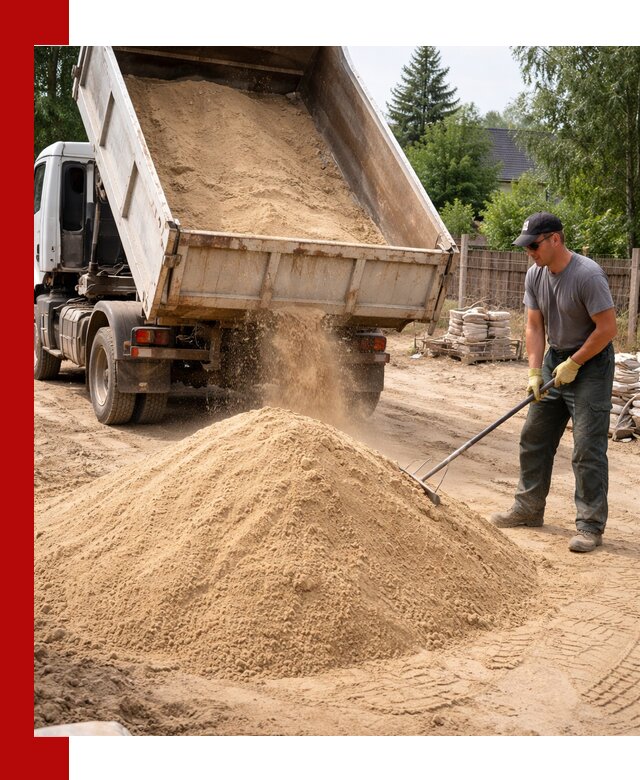 Доставка сухого песка самосвалами в Казани