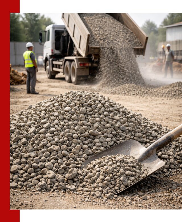 Доставка гравия фракции 20-40 в Казани с самосвалами