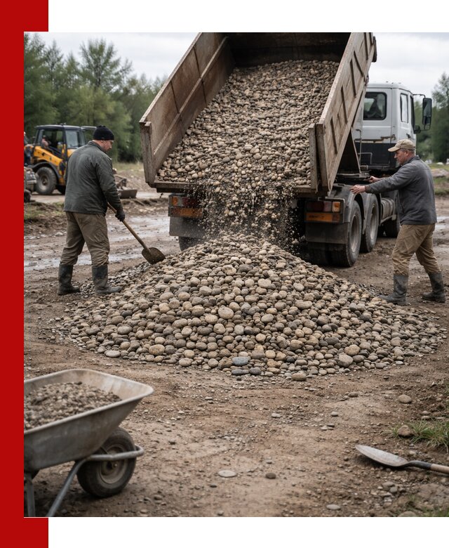 Доставка гальки речной оптом и в розницу в Казани