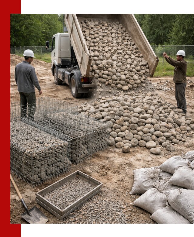 Камень для габионов фракция 70–151 в Казани