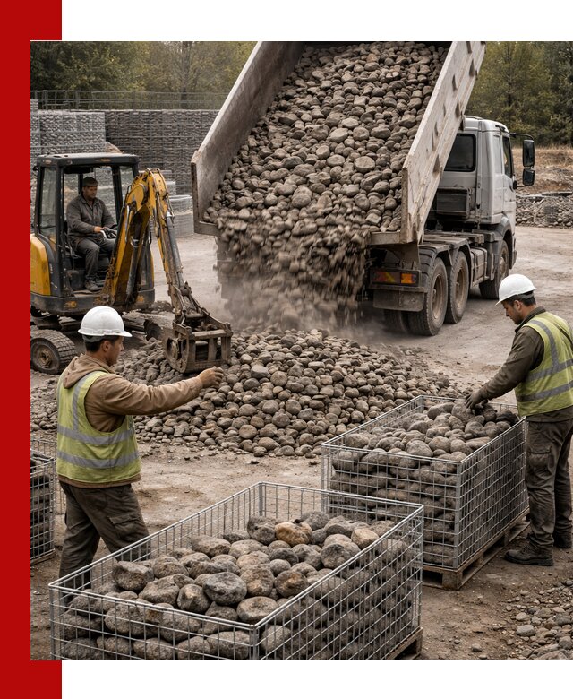 Камень для габионов фракция 100–201 в Казани