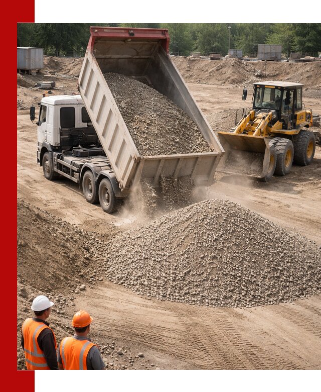 Щебень с песком (ЩГПС С2) с доставкой в Казани