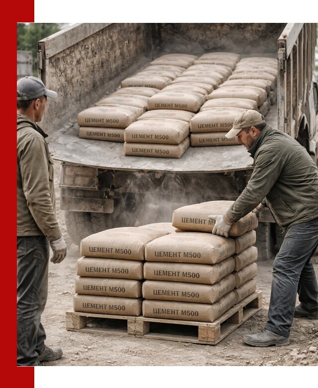 Цемент М500 с доставкой самосвалом в Казани