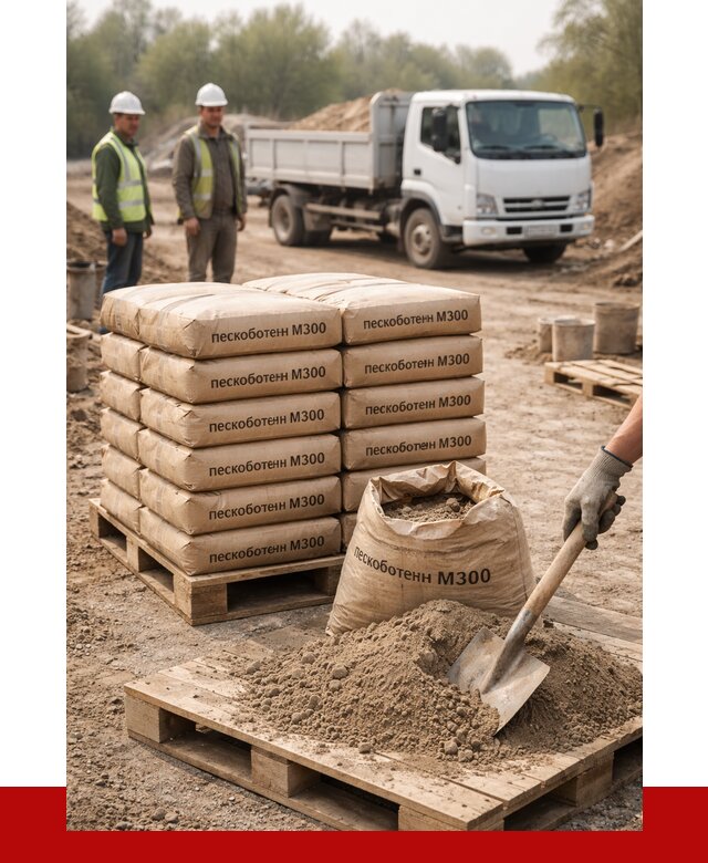 Пескобетон М300 в Казани с доставкой от 4937 р. за куб | ПРОНЕРУДКзн