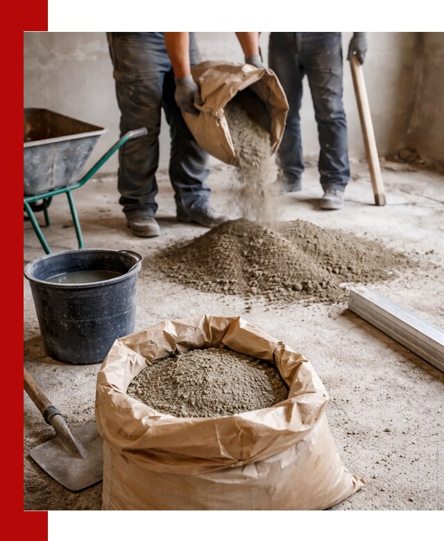 Доставка сухой смеси для стяжки в Казани