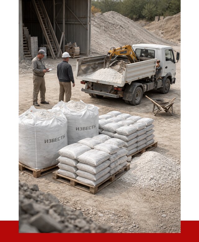 Известь строительная в Казани с доставкой от 4459 р. | ПРОНЕРУДКзн