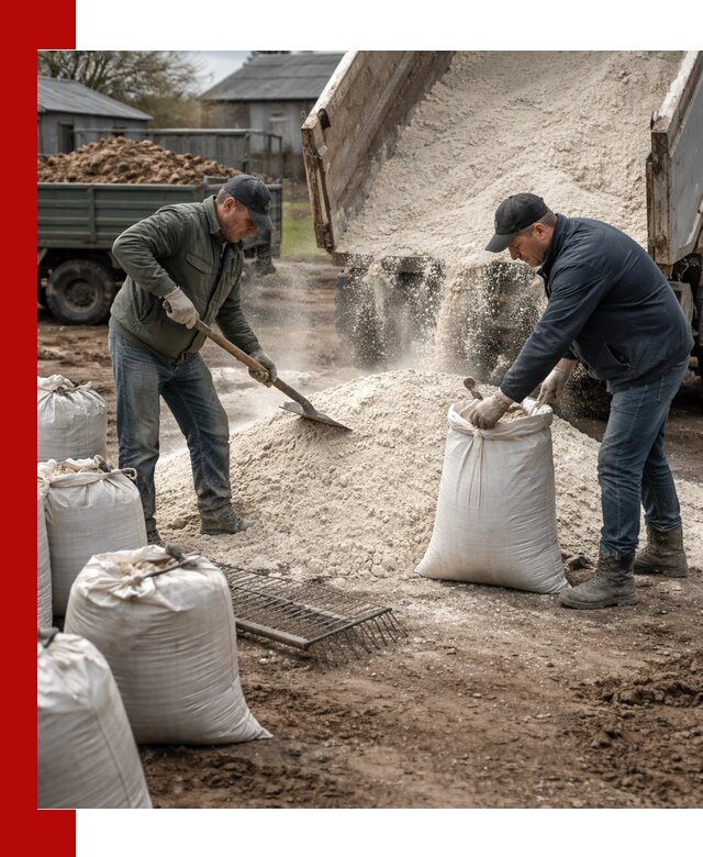 Доставка извести пушонки в Казани оптом и мелким оптом