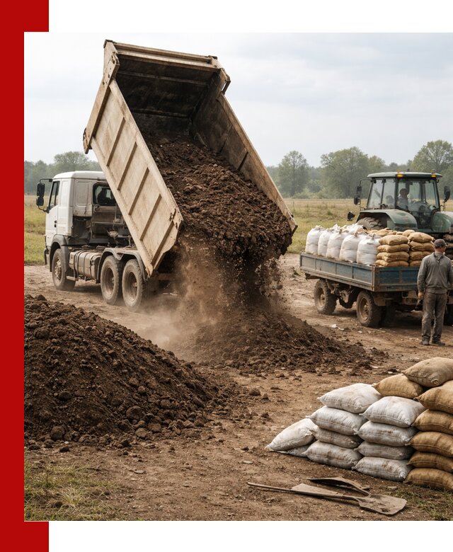 Доставка грунта и удобрений оптом в Казани для сельхоз и строительства