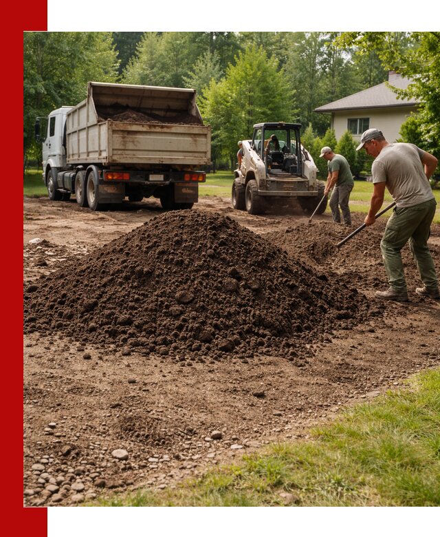 Доставка и укладка грунта для газона в Казани