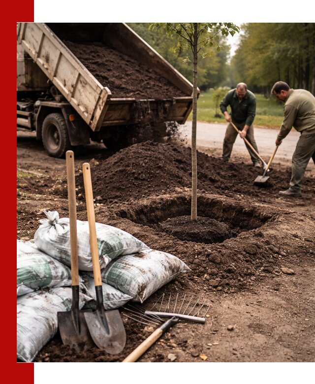 Грунт для посадки деревьев в Казани — доставка и подготовка почвы