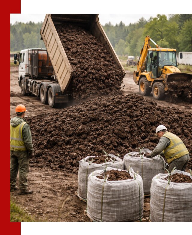 Доставка нейтрального торфа в Казани оптом и в розницу