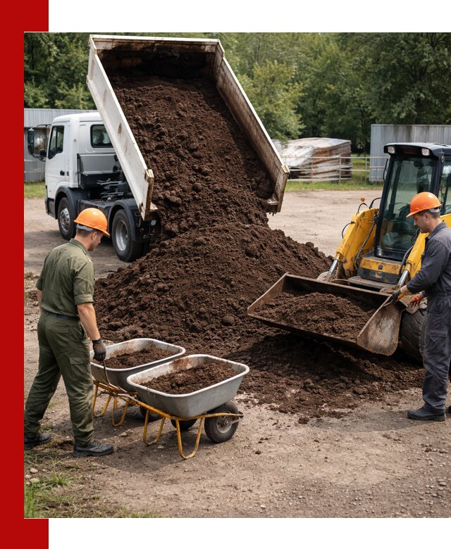 Доставка торфо-земляной смеси в Казани для огорода и ландшафта