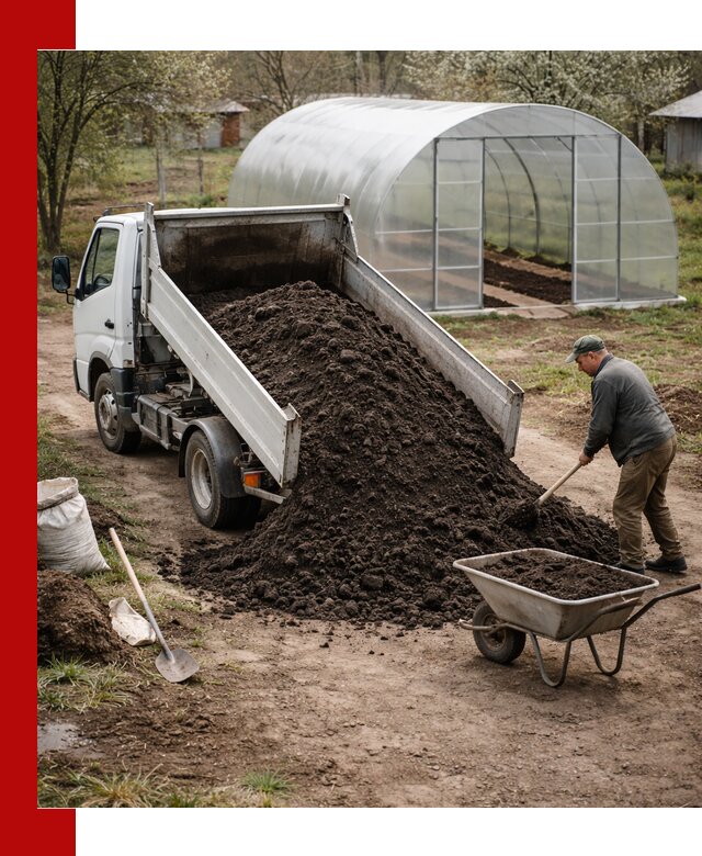 Чернозем для теплицы с доставкой в Казани