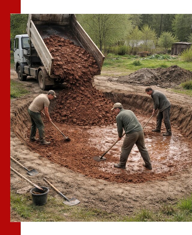 Купить качественную глину для пруда в Казани