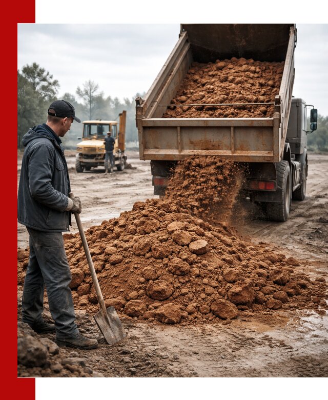 Глина для засыпки в Казани с доставкой самосвалами