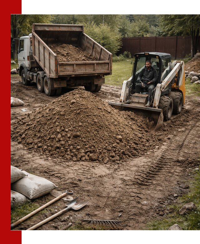 Суглинок для планировки участков в Казани с доставкой и выгрузкой