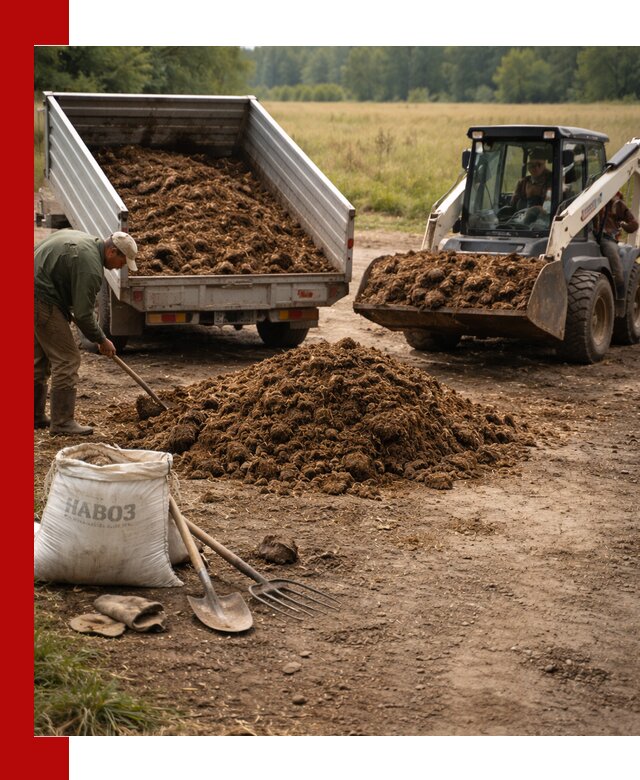 Доставка конского навоза в Казани с разгрузкой и доставкой на объект