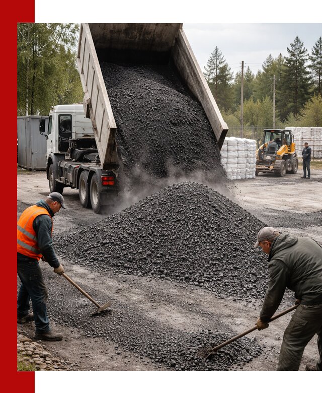 Доставка и продажа асфальтного гранулята в Казани