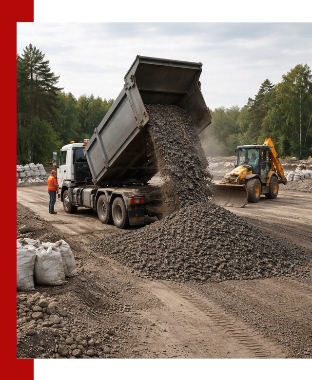 Доставка дробленого асфальта в Казани для дорожных работ