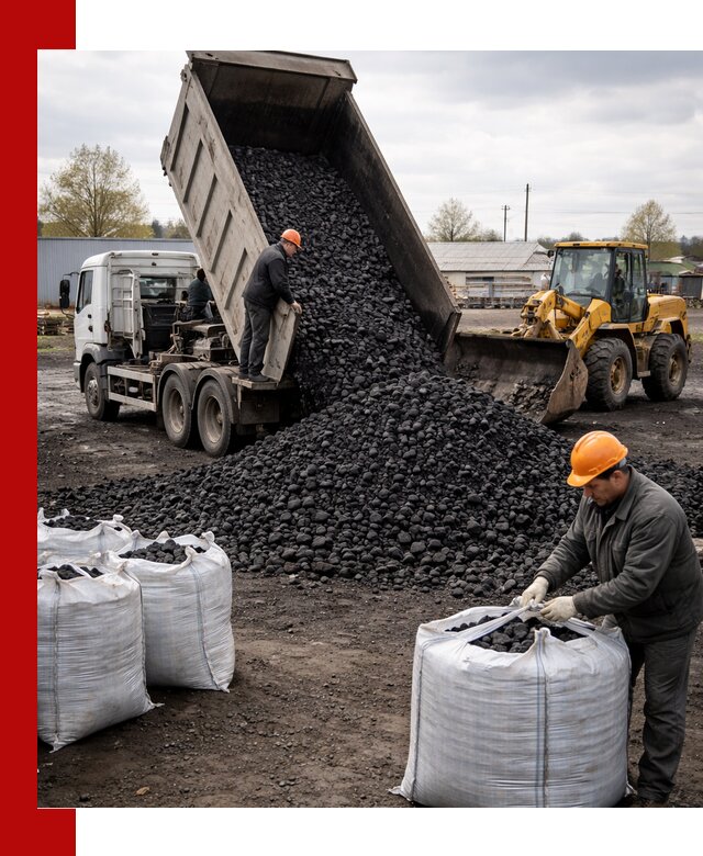 Доставка каменного угля в Казани оптом и в розницу