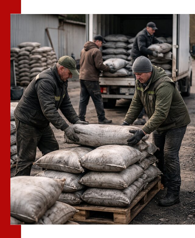 Доставка угля в мешках по выгодным ценам в Казани