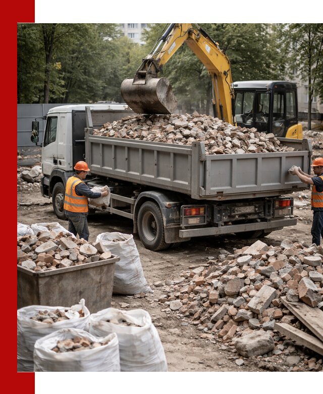 Вывоз строительного мусора в Казани с самосвалами и контейнерами