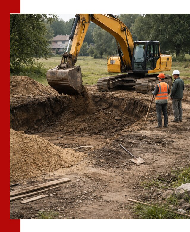 Рытье котлована под фундамент в Казани (быстро и недорого)
