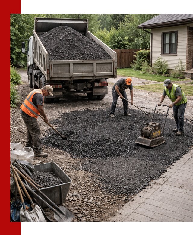 Асфальтовая крошка для двора с доставкой в Казани